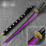 One Piece Anime Zoro Shusui Black 104 cm Wooden LED Katana Sword
