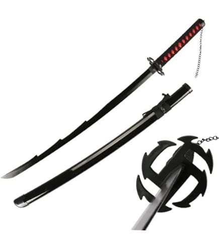 KS-17-1.jpg Bleach Anime Ichigo Kurosaki Zangetsu 104 cm Wooden Katana Sword - Image 1