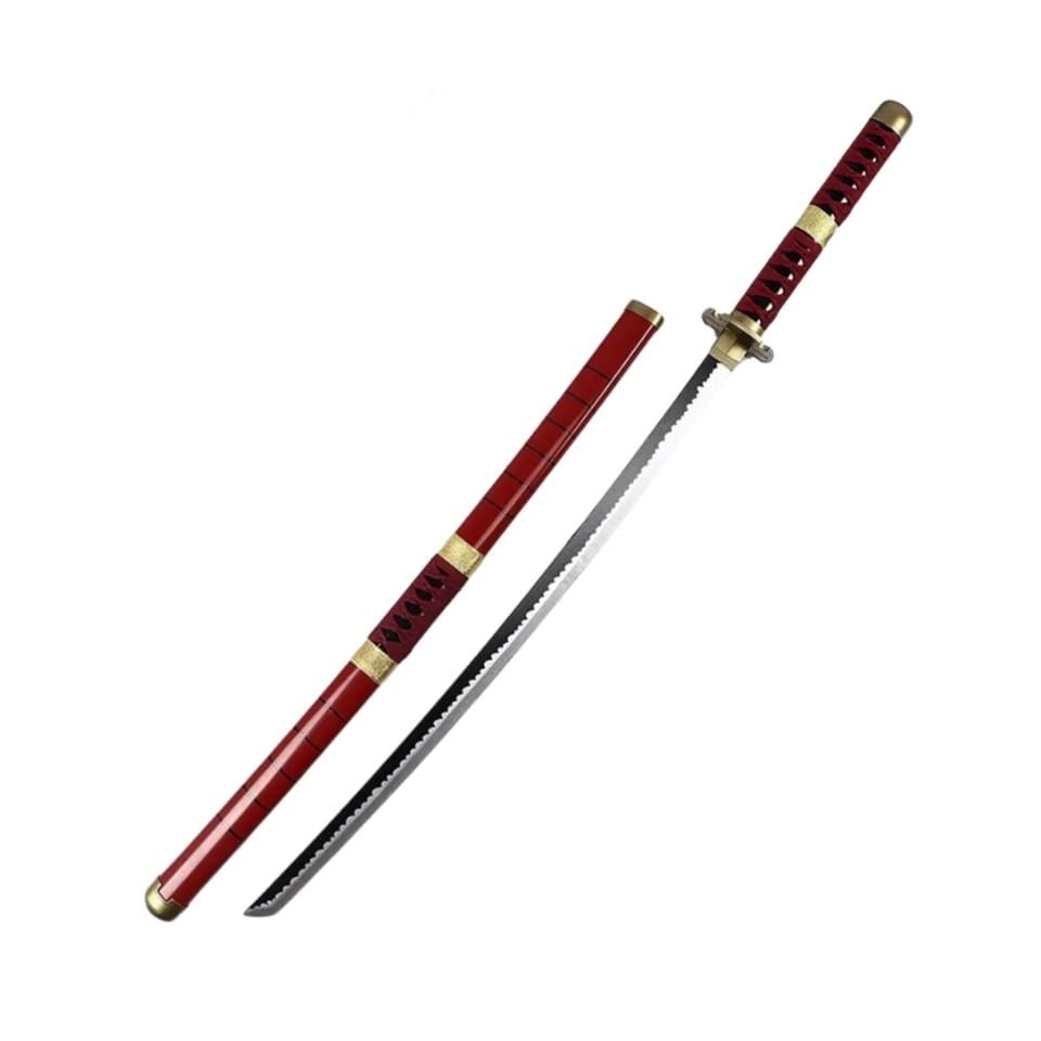 KS-18-1.jpg One Piece Anime Roronoa Zoro Sandai Kitetsu 104 cm Wooden Katana Sword - Image 1