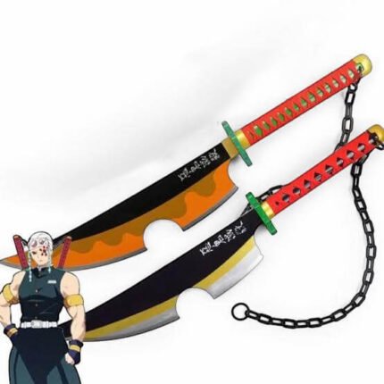 Tengen Uzui 78 cm 2-Piece Wooden Katana Set
