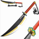 Demon Slayer Anime Tengen Uzui Kamado 78cm Wooden Katana Sword