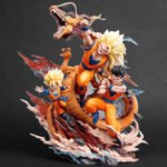 DBZ Goku, Gohan & Goten with Shenron Diorama Action Figure 28cm