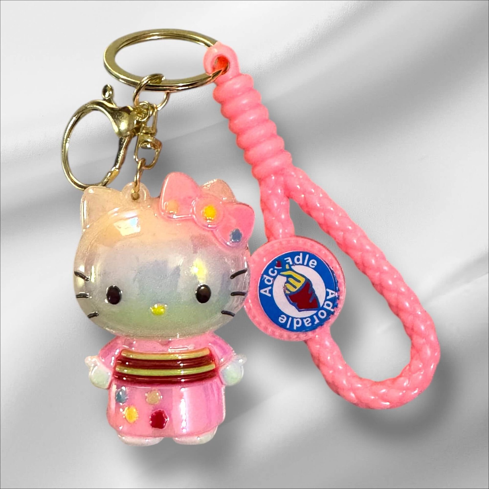 PK-10-1.jpeg Hello Kitty (Pink) PVC Shinning Premium 3D Keychain(PK-10) - Image 1