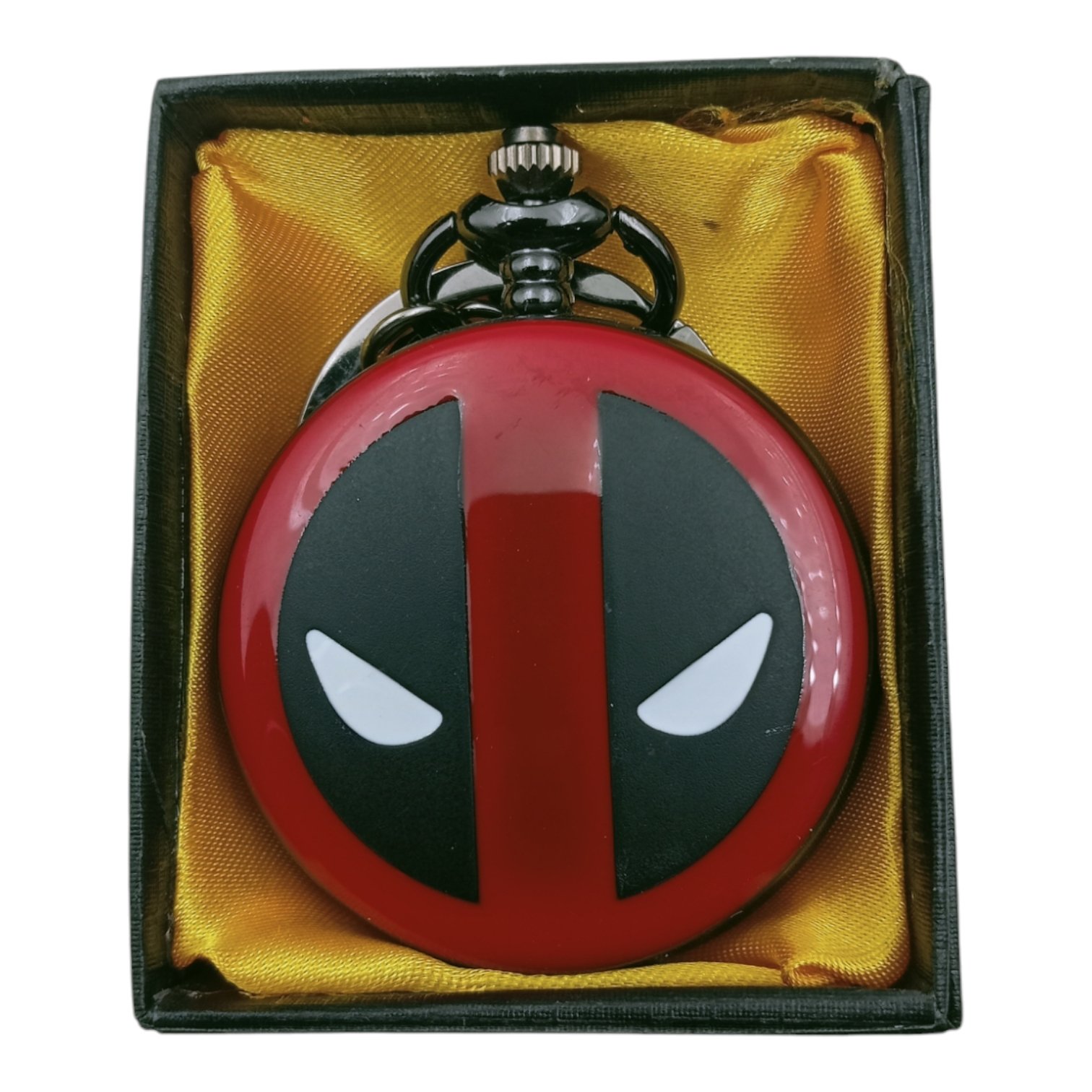 PW-103-1.jpg Deadpool Colored Pocket Watch Metallic Keychain - Image 1