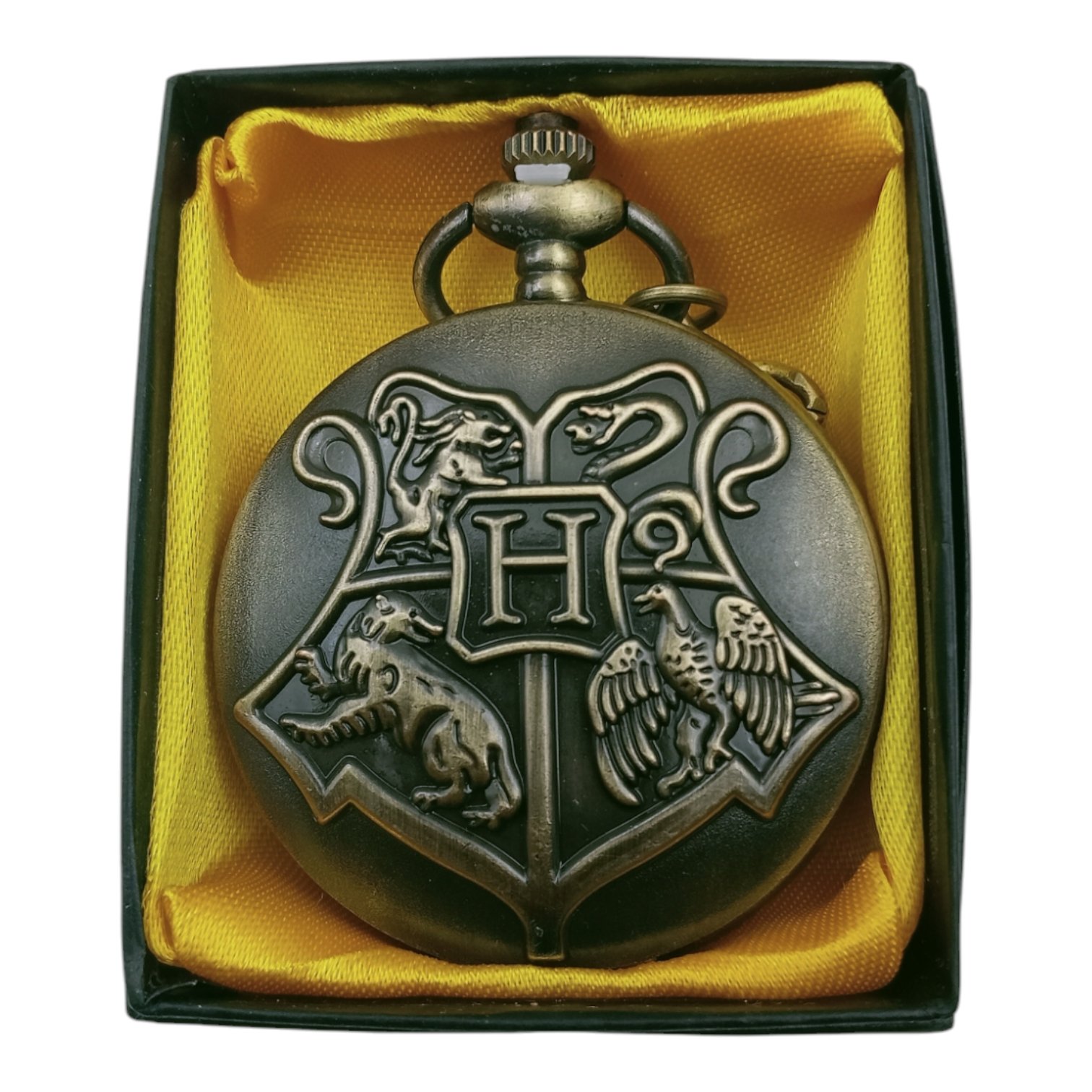 PW-11-1.jpg Harry Potter Hogwarts Pocket Watch Metallic Keychain - Image 1