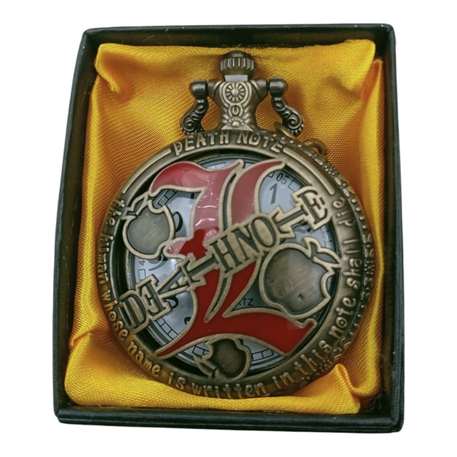 PW-118-1.jpg Death Note Pocket Watch Metallic Keychain - Image 1