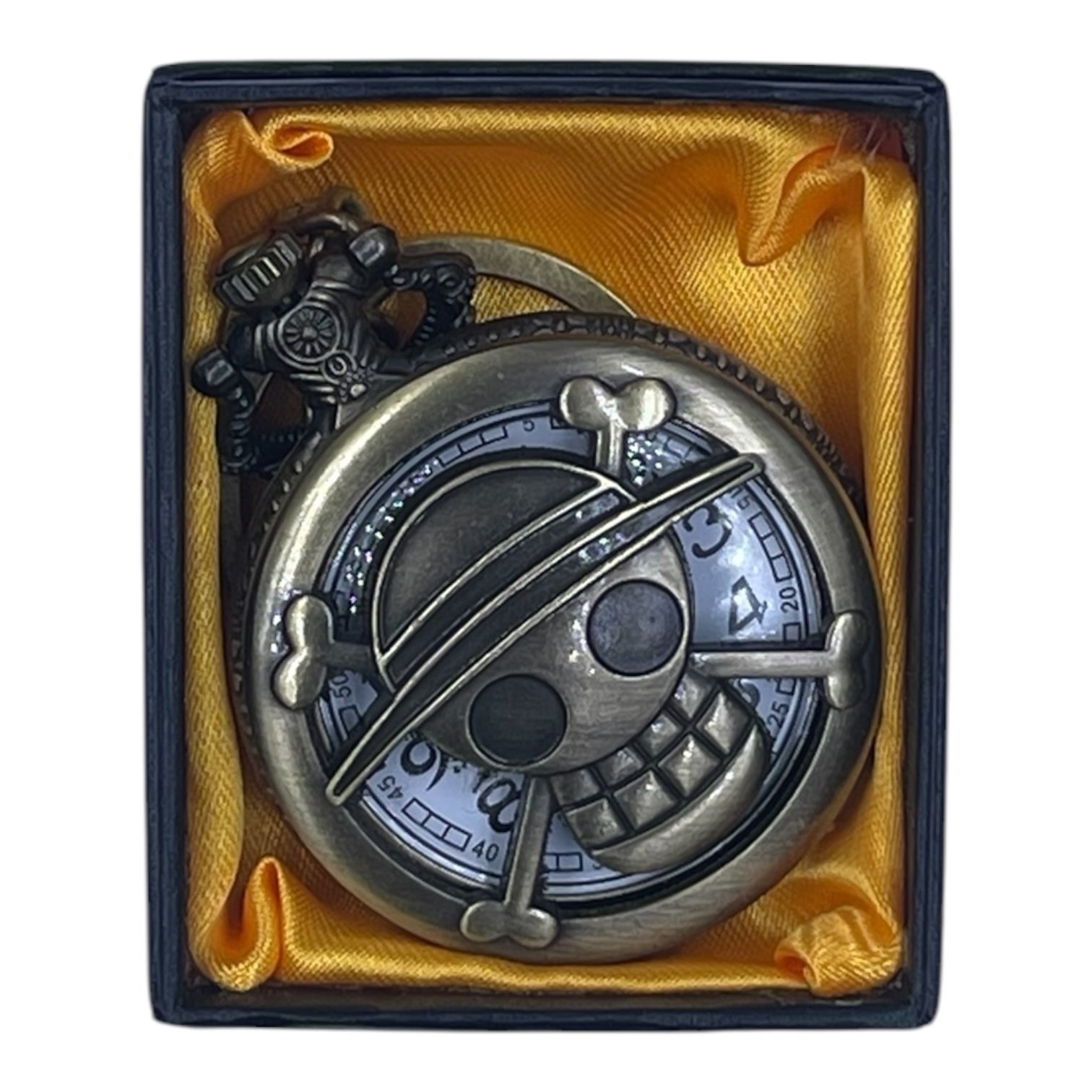 PW-133-1.jpeg OnePiece Luffy Pocket Watch Metallic Keychain Style4 - Image 1