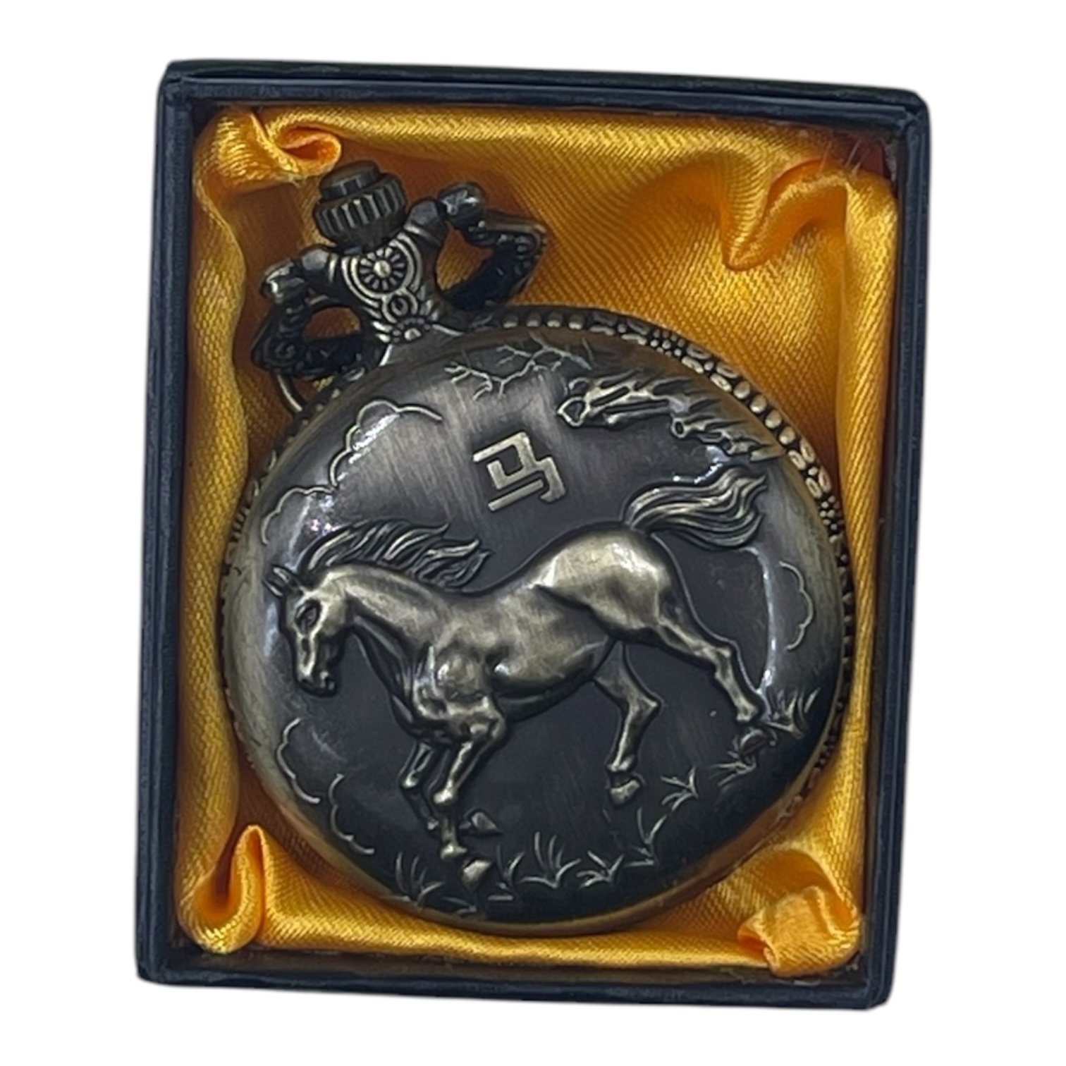 PW-136-1.jpeg Horse Pocket Watch Metallic Keychain Style4 - Image 1