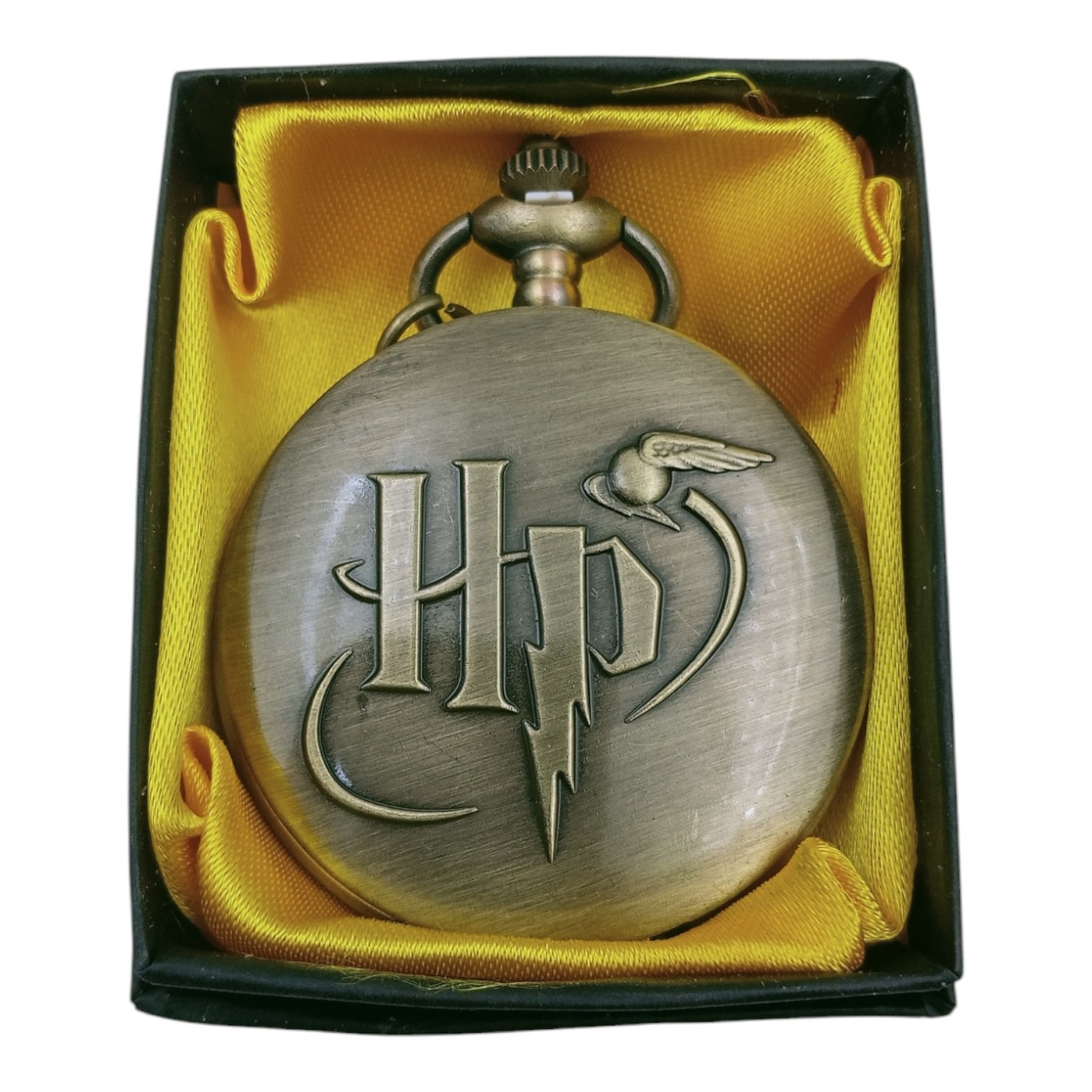 PW-14-2.jpg Harry Potter HP Logo Pocket Watch Metallic Keychain - Image 1