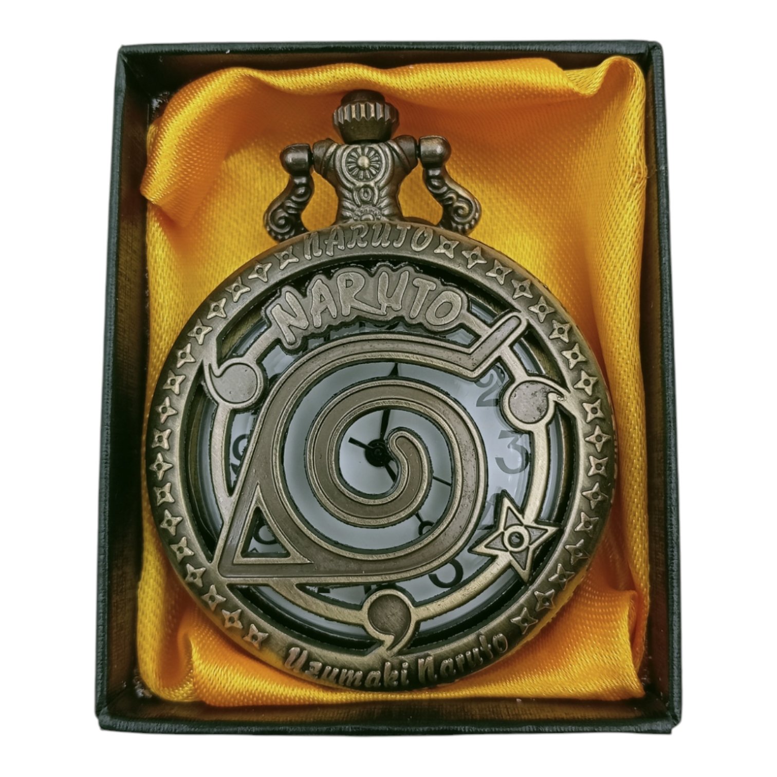 PW-16-1.jpg Naruto Pocket Watch Metallic Keychain Style1 - Image 1