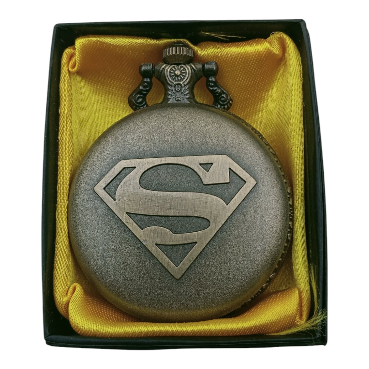 PW-24-1.jpg Superman Pocket Watch Metallic Keychain Style2 - Image 1