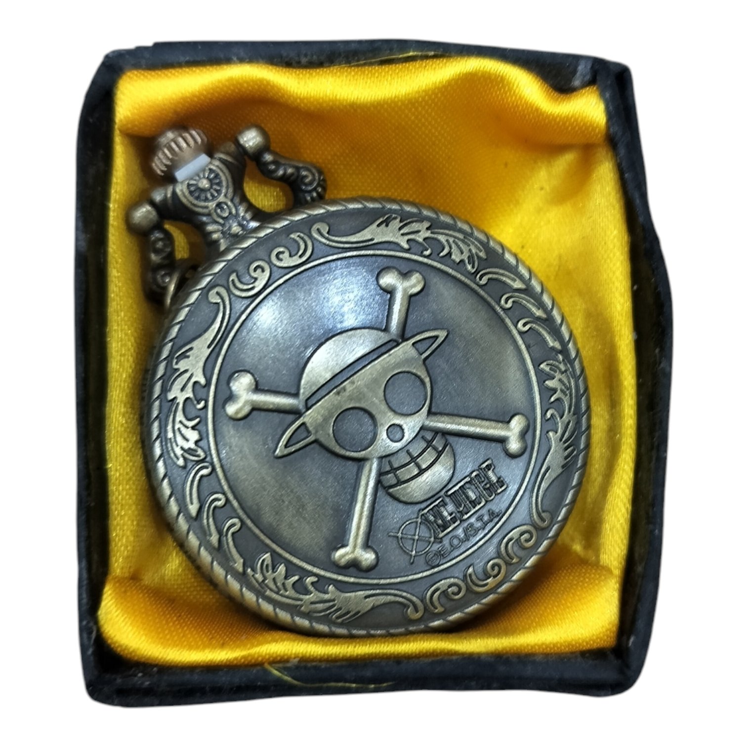 PW-27-1.jpg OnePiece Luffy Pocket Watch Metallic Keychain Style3 - Image 1