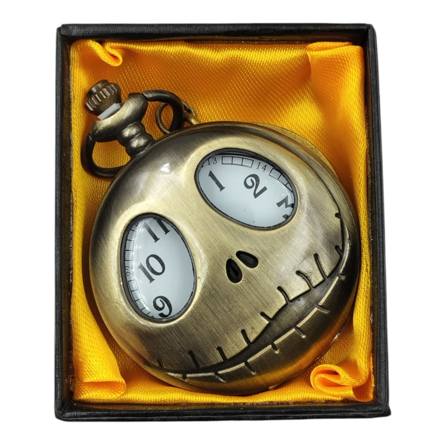 PW-32-1.jpg Skull Pocket Watch Metallic Keychain Style3 - Image 1