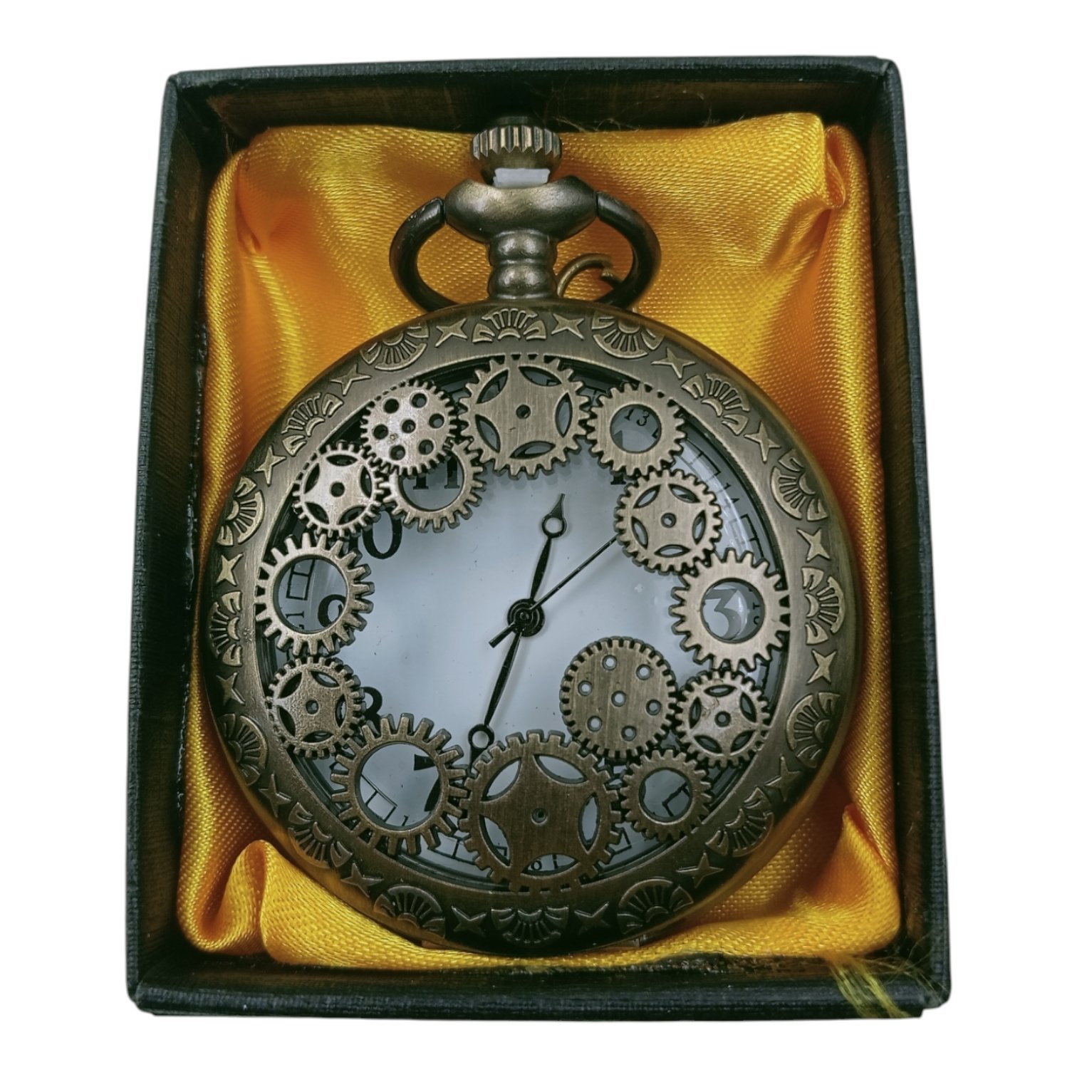 PW-37-1.jpg Gear Pocket Watch Metallic Keychain Style1 - Image 1