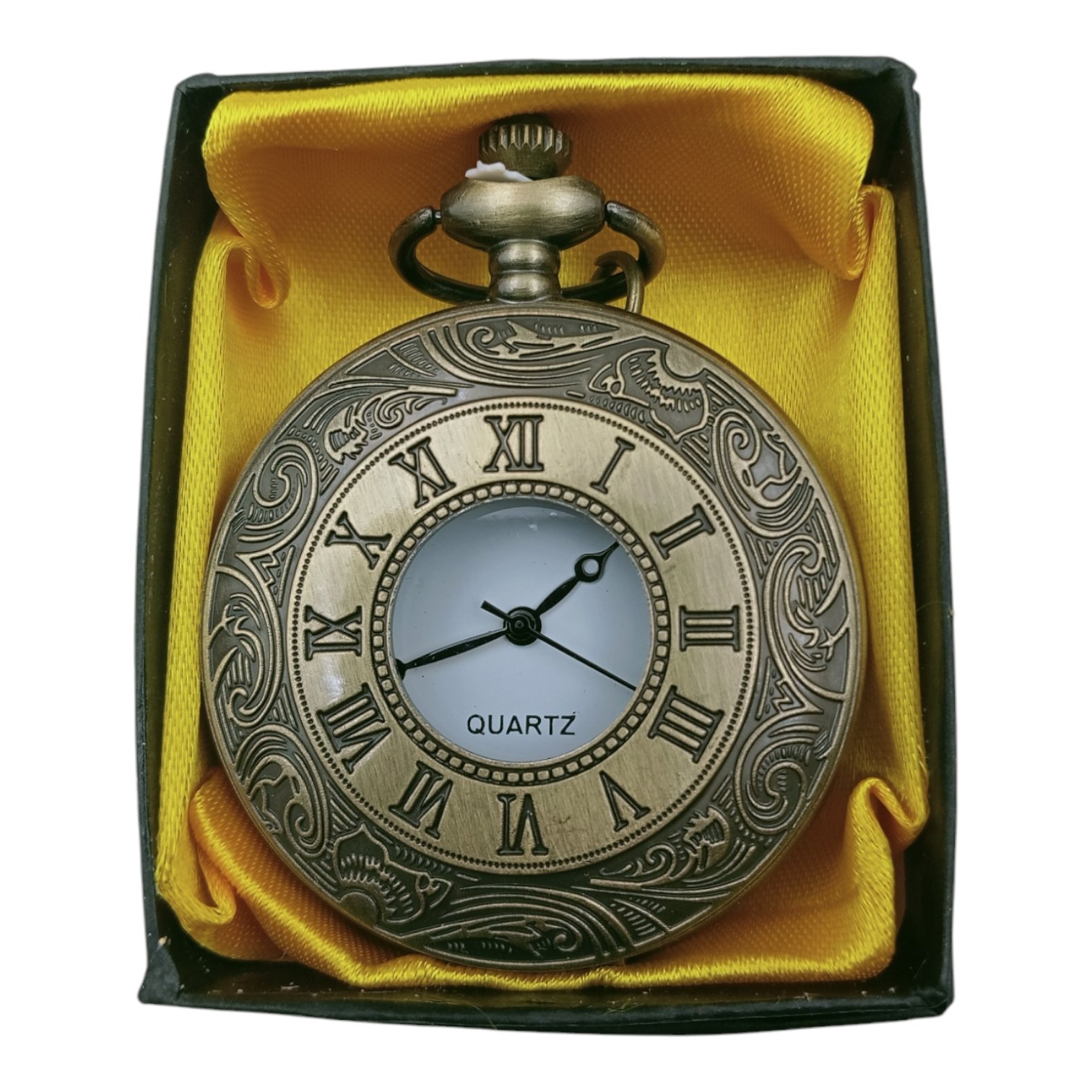 PW-38-1.jpg Roman Number Pocket Watch Metallic Keychain - Image 1