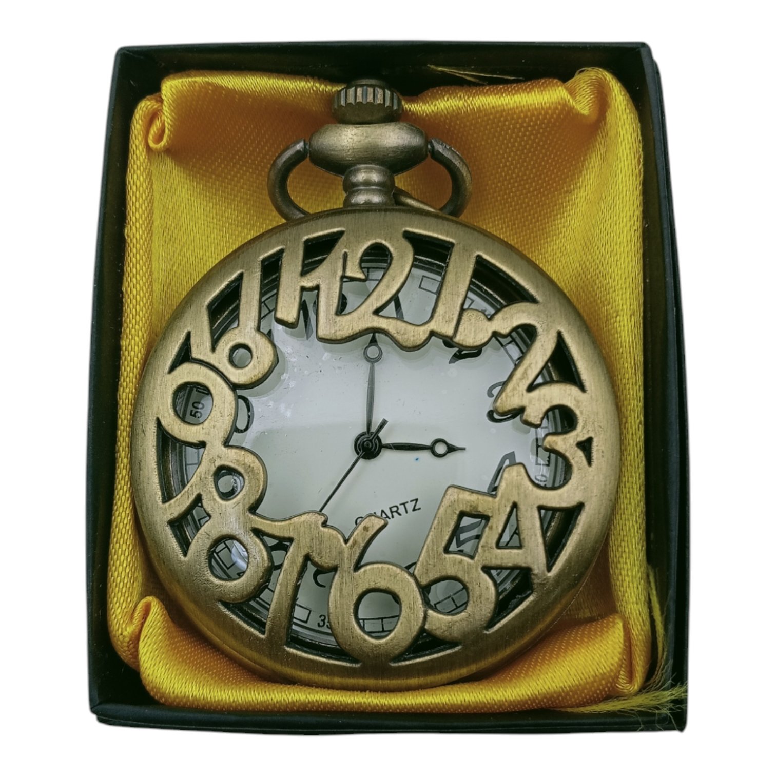 PW-43-1.jpg Numeric Design Pocket Watch Metallic Keychain Style2 - Image 1