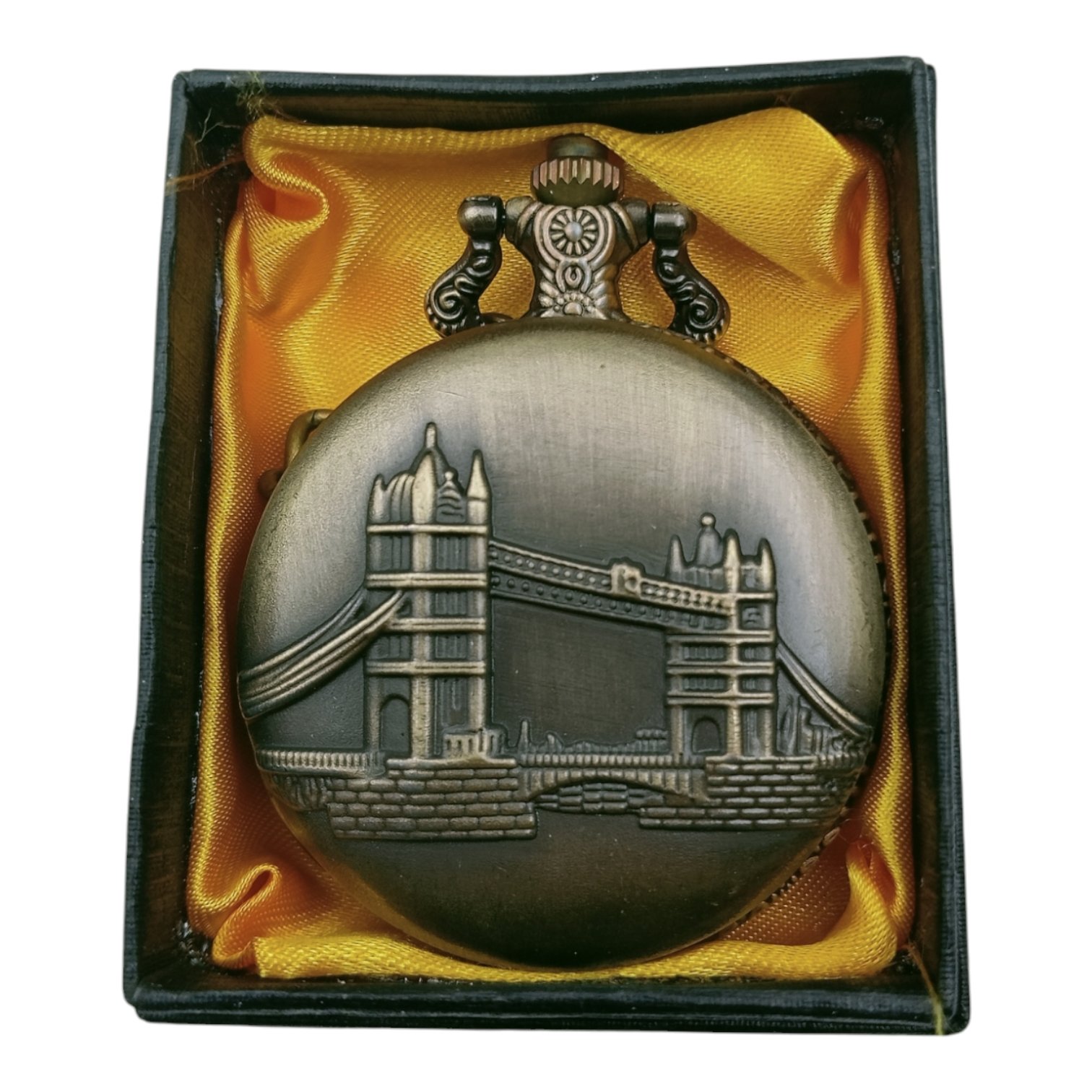 PW-53-1.jpg London Tower Pocket Watch Metallic Keychain - Image 1