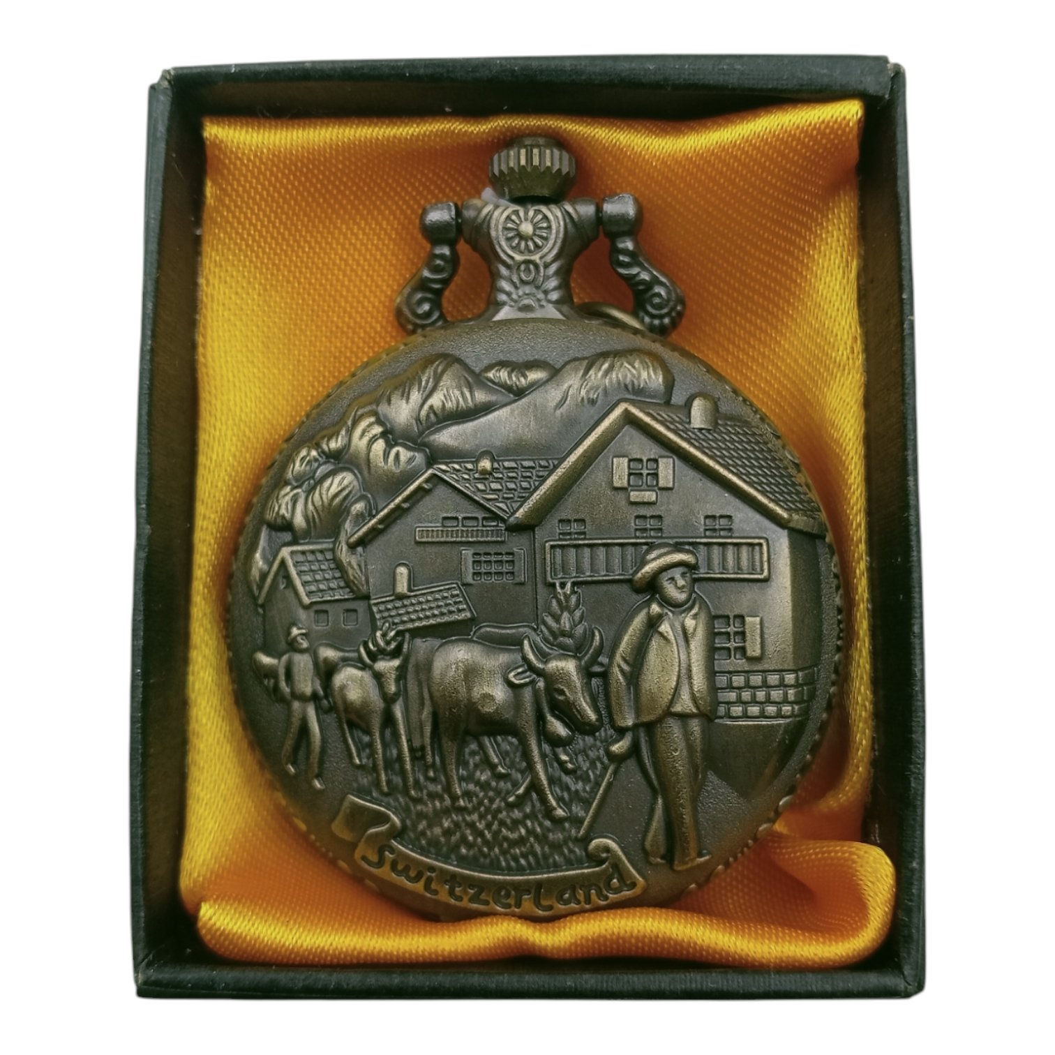 PW-55-1.jpg Switzerland Pocket Watch Metallic Keychain - Image 1