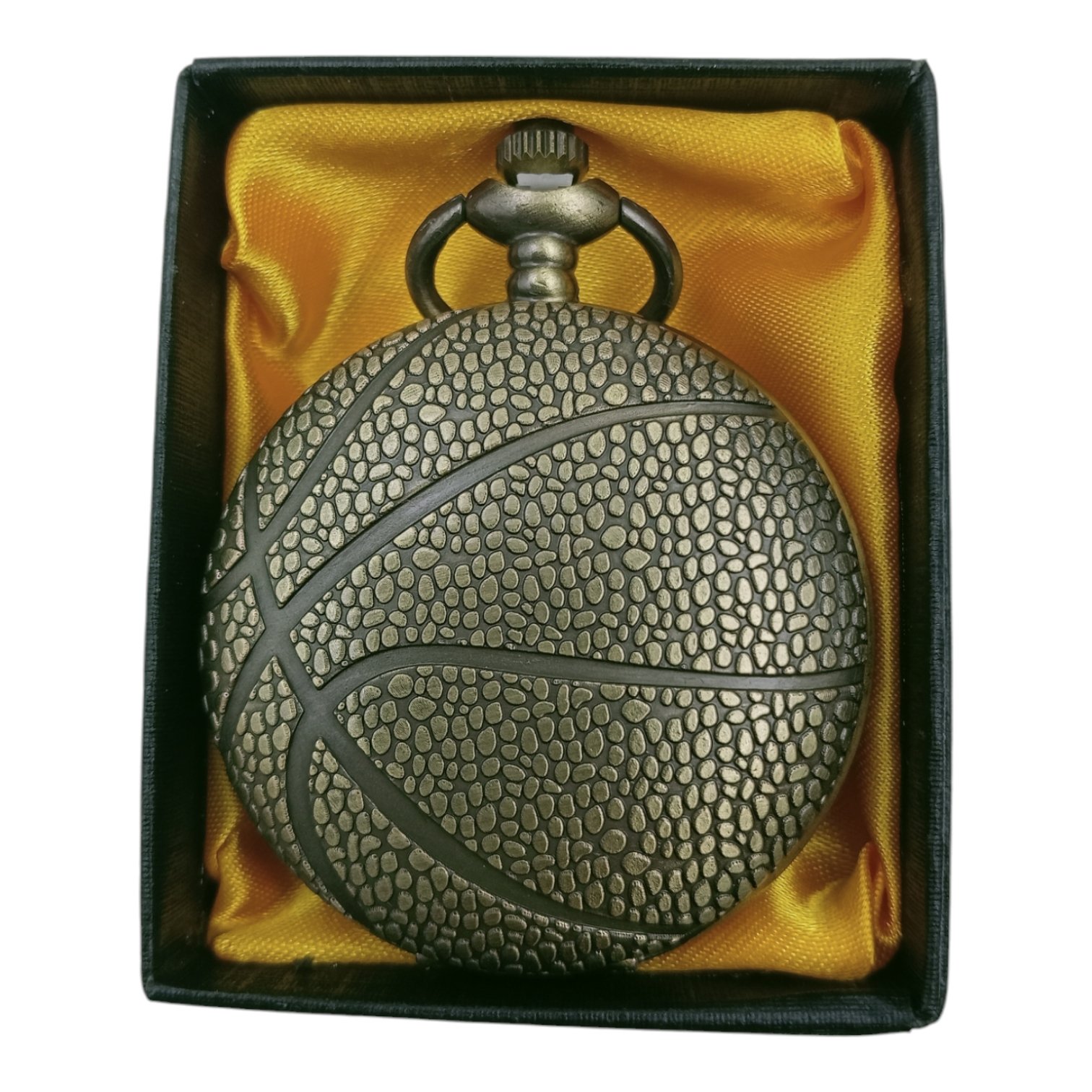 PW-62-1.jpg Basket Ball Pocket Watch Metallic Keychain - Image 1