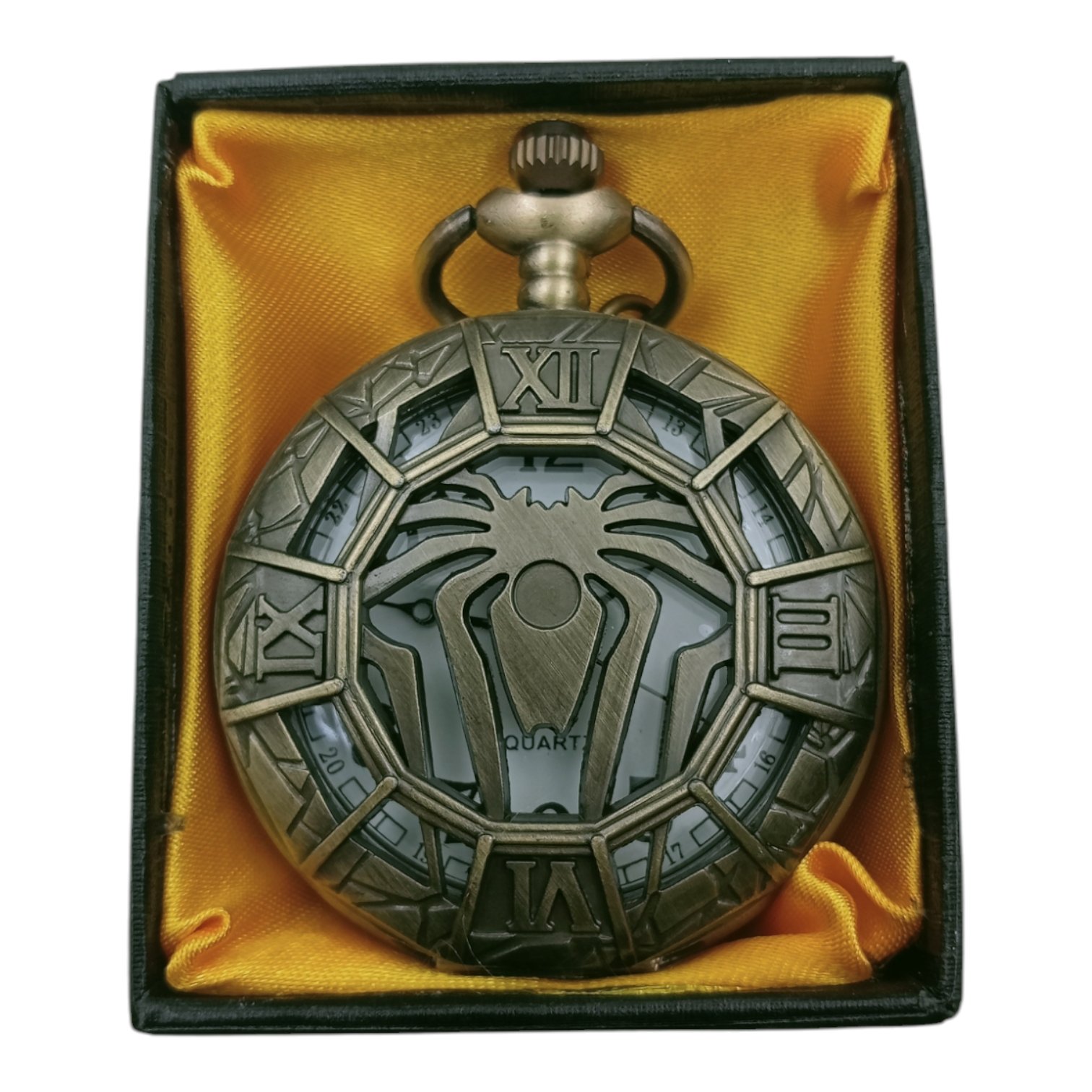 PW-65-1.jpg Spider Pocket Watch Metallic Keychain - Image 1