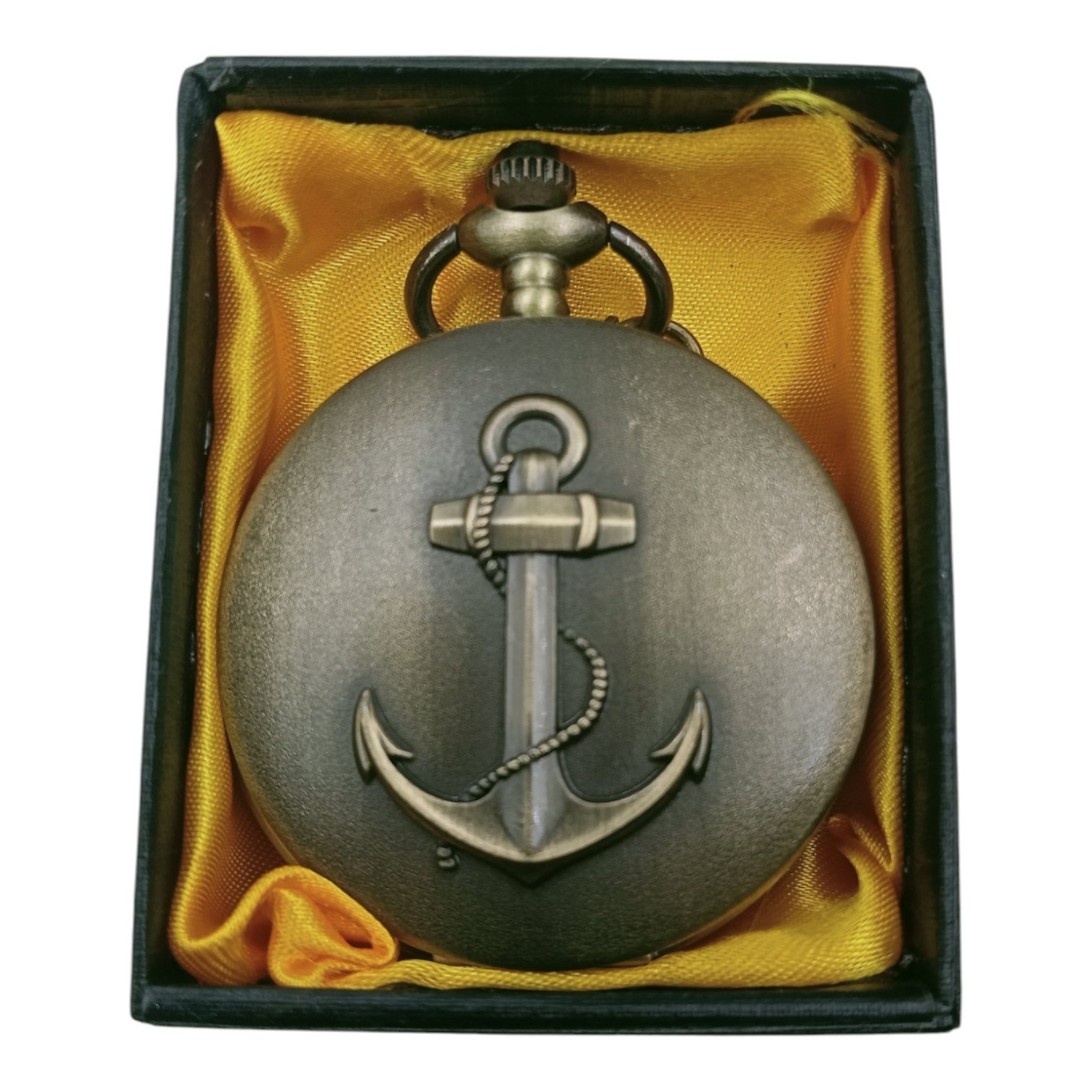 PW-66-1.jpg Anchor Pocket Watch Metallic Keychain - Image 1