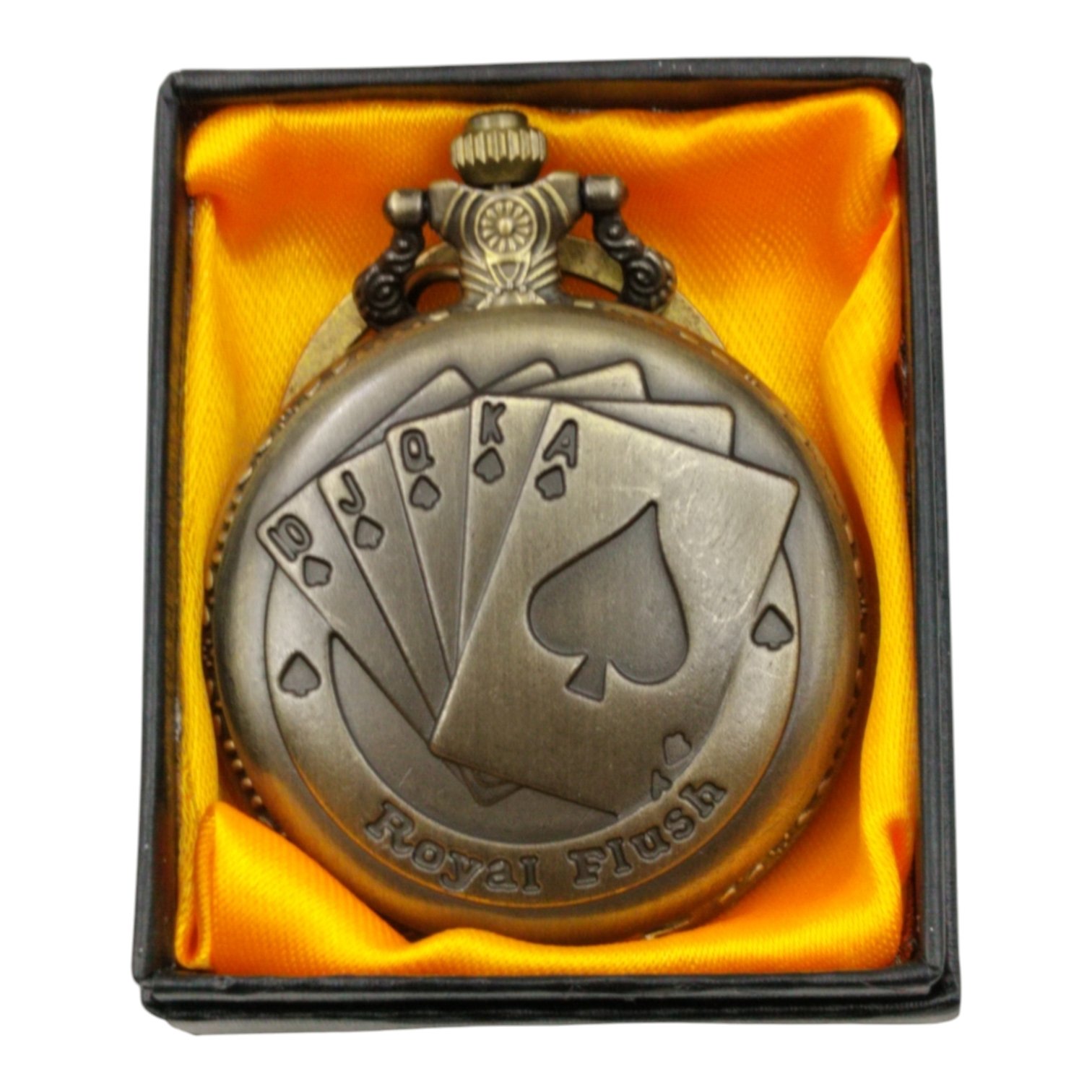PW-77-1.jpg Playing Cards Pocket Watch Metallic Keychain - Image 1