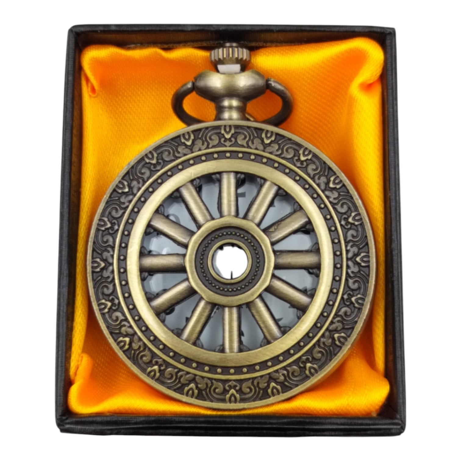 PW-89-1.jpg Wheels Pocket Watch Metallic Keychain - Image 1