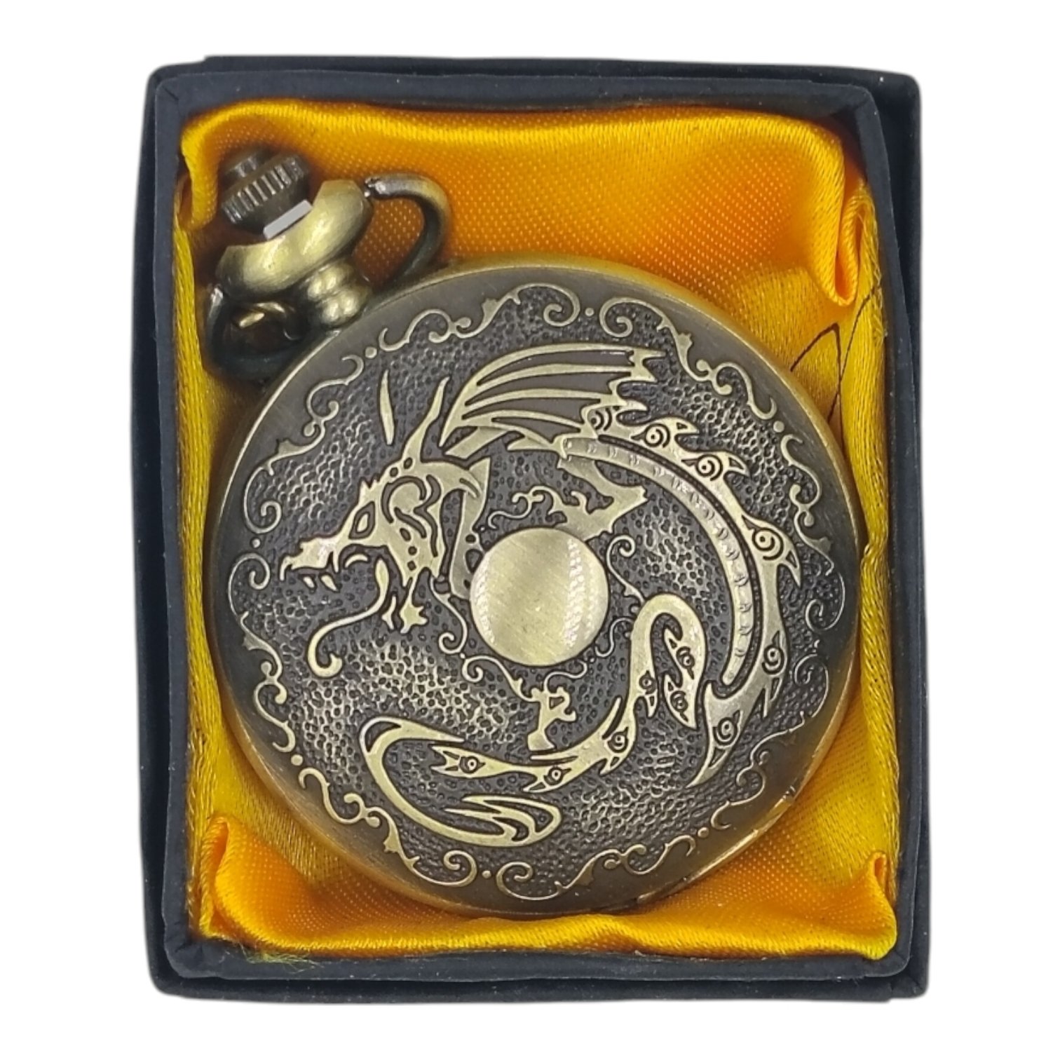 PW-93-1.jpg Dragon Pocket Watch Metallic Keychain - Image 1
