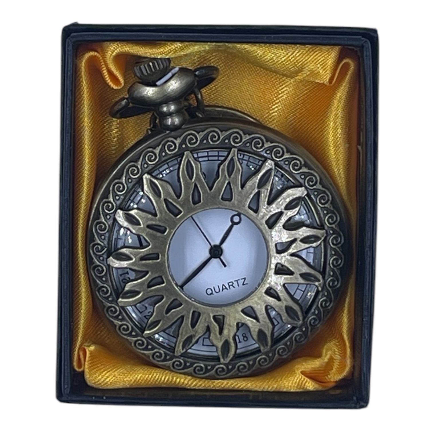PW-99-1.jpeg Sun Pocket Watch Metallic Keychain - Image 1
