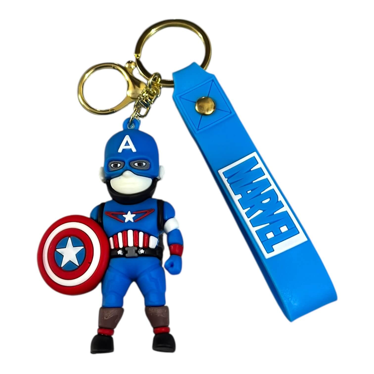 RK-128-1.jpeg Marvel Captain America 3D Keychain – Anime Accessory for Bags, Keys, Backpacks (RK-128) - Image 1