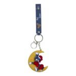 Tom & Jerry Cartoon 3D Tom on Moon Keychain – Anime Accessory for Bags, Keys, Backpacks (Style1)