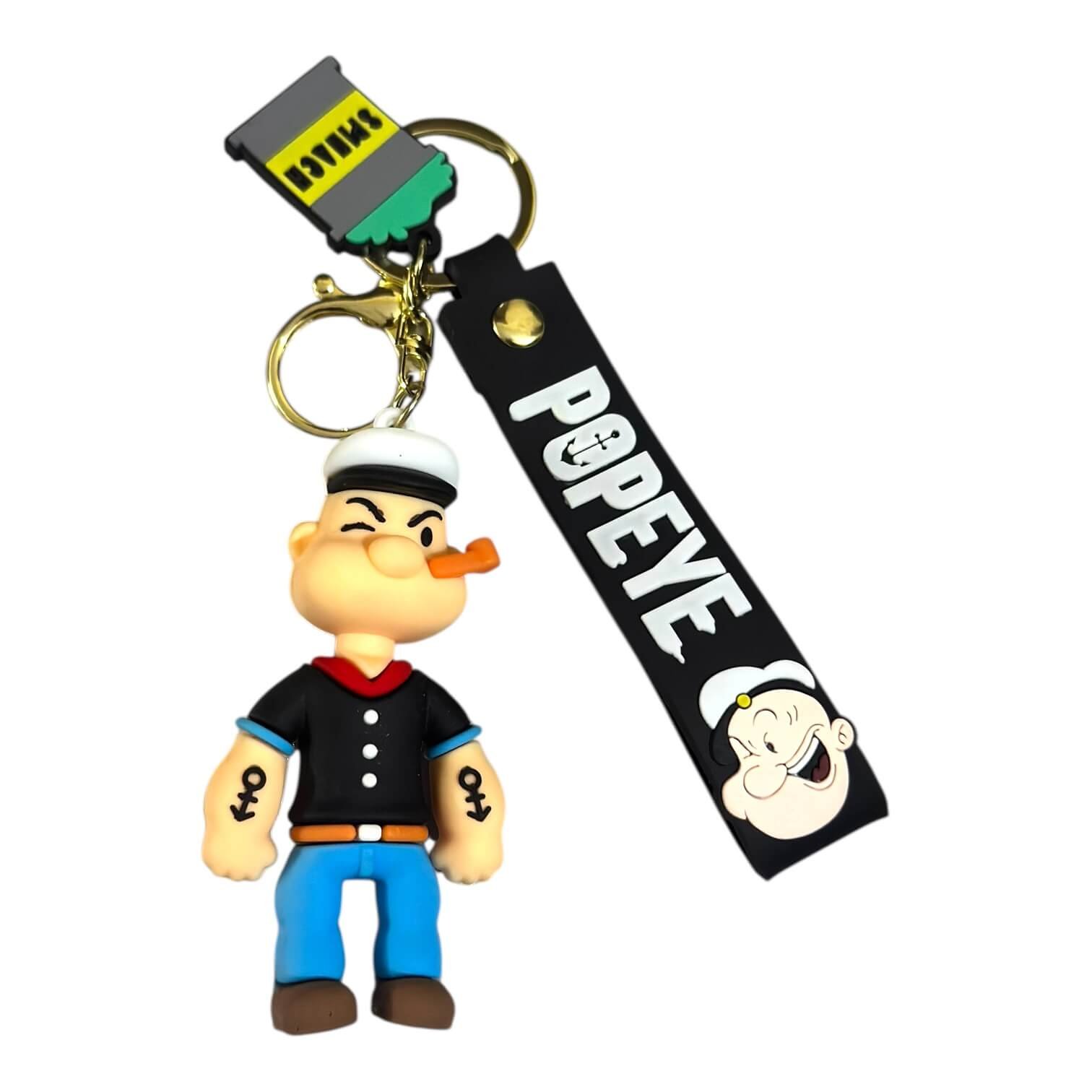 RK-155-1.jpeg Popeye 3D Cartoon Character Keychain – Accessory for Bags, Keys, Backpacks (RK-155) - Image 1