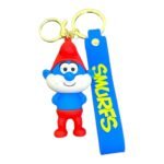 Smurfs Red 3D Cartoon Character Keychain – Accessory for Bags, Keys, Backpacks (RK-195)