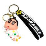 White Shinchan 3D Cartoon Character Keychain – Accessory for Bags, Keys, Backpacks (RK-203)