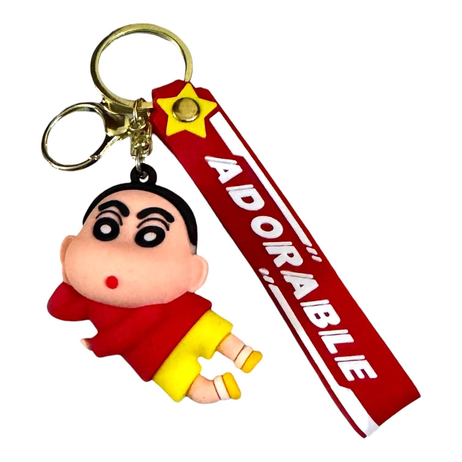 RK-204-1.jpeg Red Shinchan 3D Cartoon Character Keychain – Accessory for Bags, Keys, Backpacks (RK-204) - Image 1