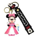 Minnie Mickey Mouse Pink 3D Cartoon Character Keychain – Accessory for Bags, Keys, Backpacks (RK-206)