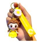 Belle Disney Princess 3D Keychain – Anime Accessory for Bags, Keys, Backpacks (RK-209)