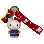 Cute Hello Kitty 3D Cartoon Character Keychain – Accessory for Bags, Keys, Backpacks (RK-221)