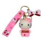 Cute Hello Kitty 3D Cartoon Character Keychain – Accessory for Bags, Keys, Backpacks (RK-222)