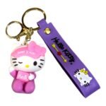 Cute Hello Kitty 3D Cartoon Character Keychain – Accessory for Bags, Keys, Backpacks (RK-226)