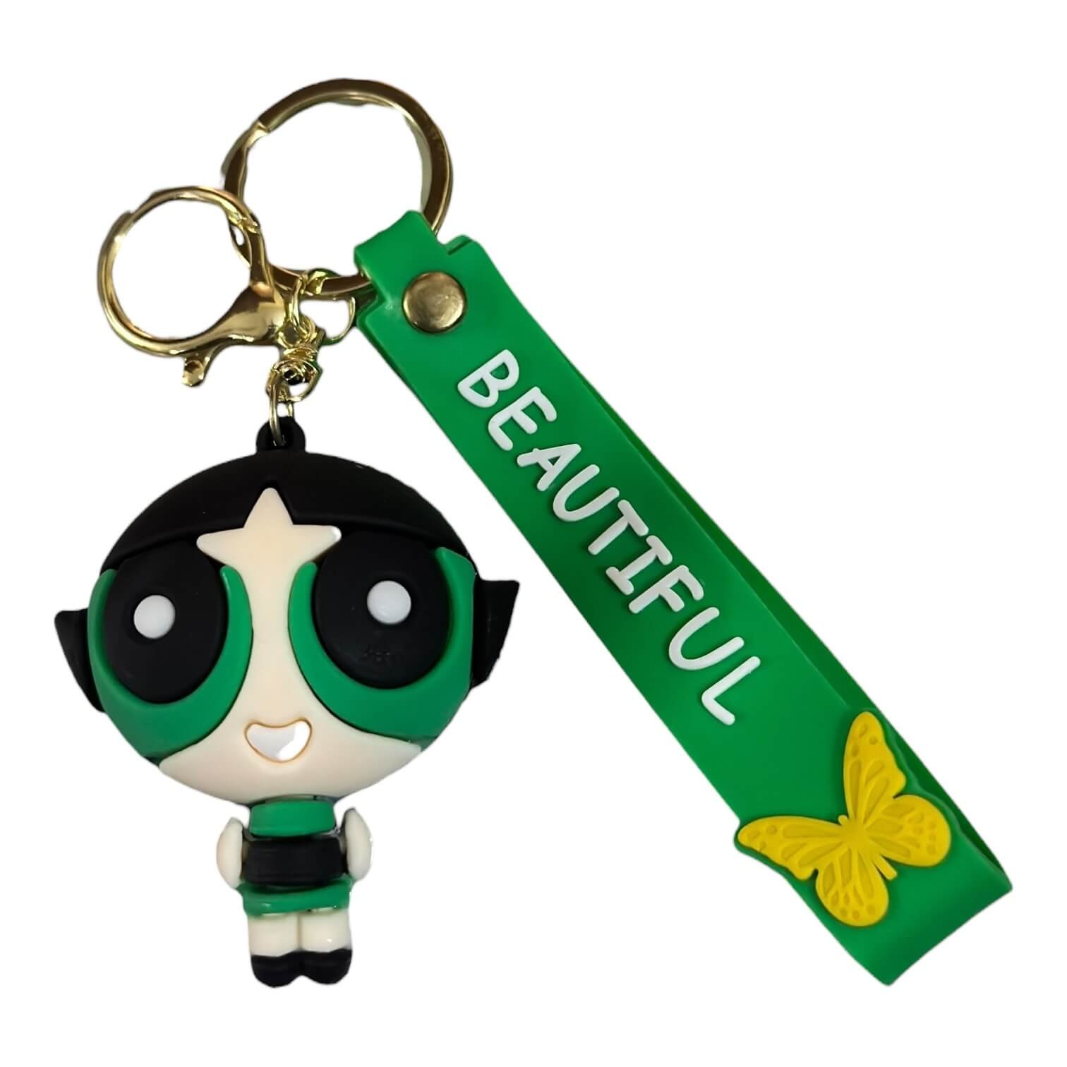 RK-240-1.jpeg Powerpuff 3D Cartoon Character Keychain – Anime Accessory for Bags, Keys, Backpacks (RK-240) - Image 1