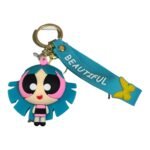 Powerpuff 3D Cartoon Character Keychain – Anime Accessory for Bags, Keys, Backpacks (RK-241)