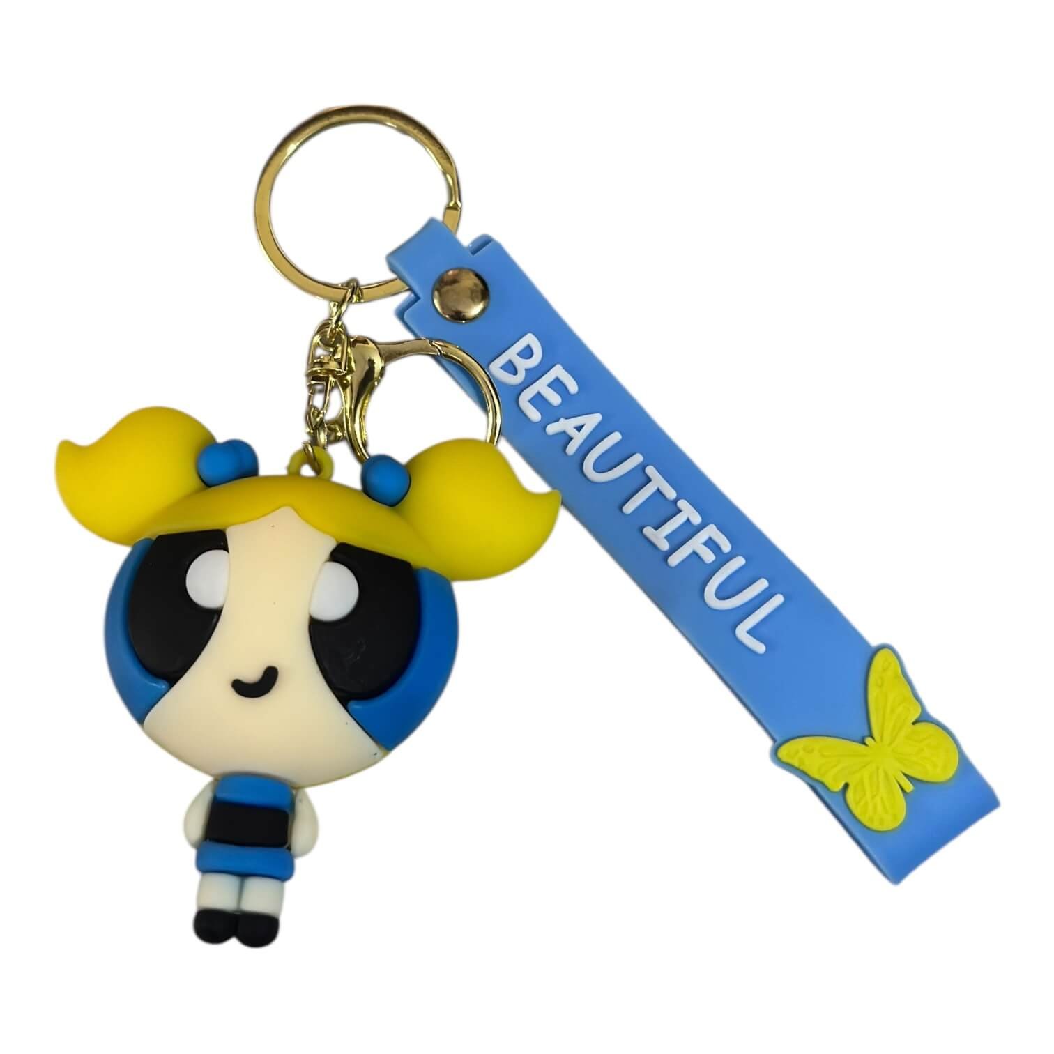 RK-242-1.jpeg Powerpuff 3D Cartoon Character Keychain – Anime Accessory for Bags, Keys, Backpacks (RK-242) - Image 1