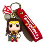 Wonder Woman Superheroes 3D Keychain – Anime Accessory for Bags, Keys, Backpacks (RK-90)