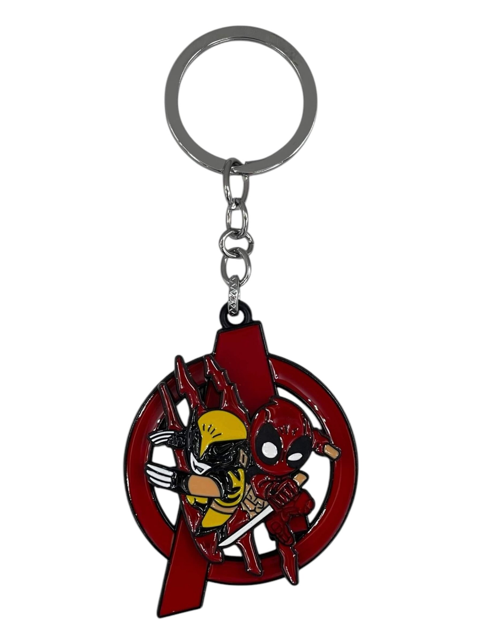SK-117.jpeg Deadpool-Wolverine Spinning Metallic Keychain (Design 1) - Image 1