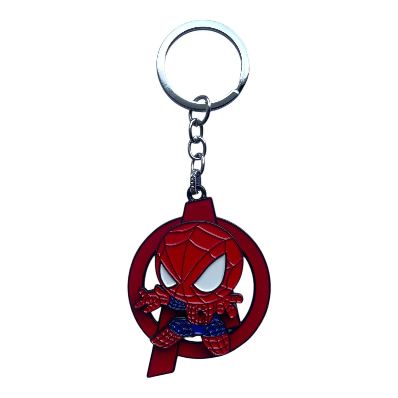 SK-132-1.jpeg Spiderman Spinning Metallic Keychain (Design 4) - Image 1