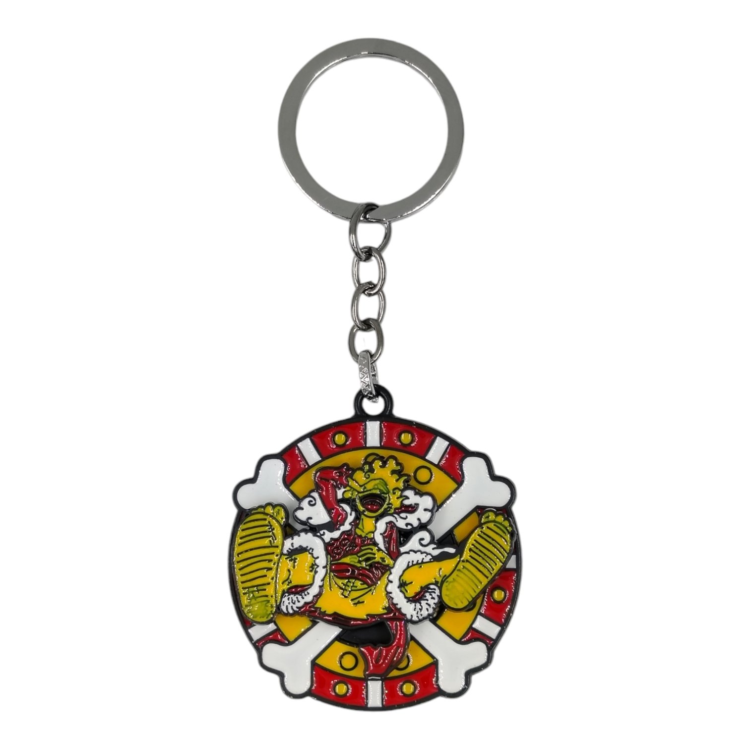 SK-19-1.jpg OnePiece Luffy Spinning Metallic Keychain (Design 5) - Image 1