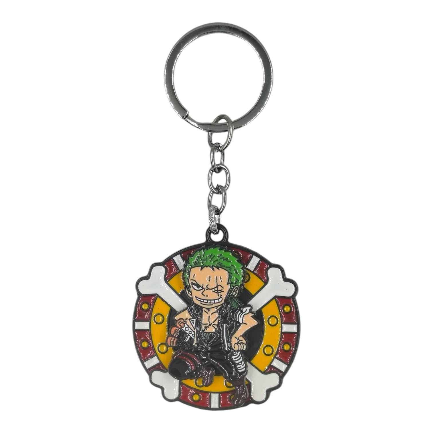 SK-21-1.jpg OnePiece Zoro Spinning Metallic Keychain (Design 1) - Image 1