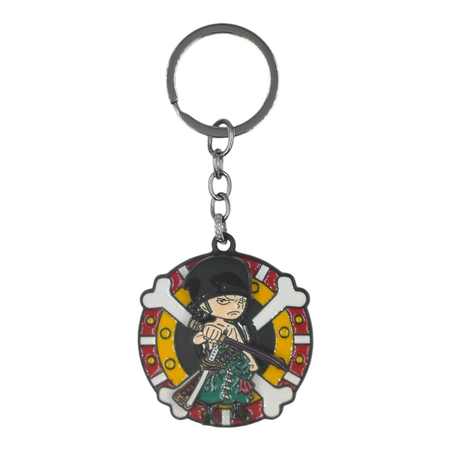 SK-24-1.jpg OnePiece Zoro Spinning Metallic Keychain (Design 4) - Image 1