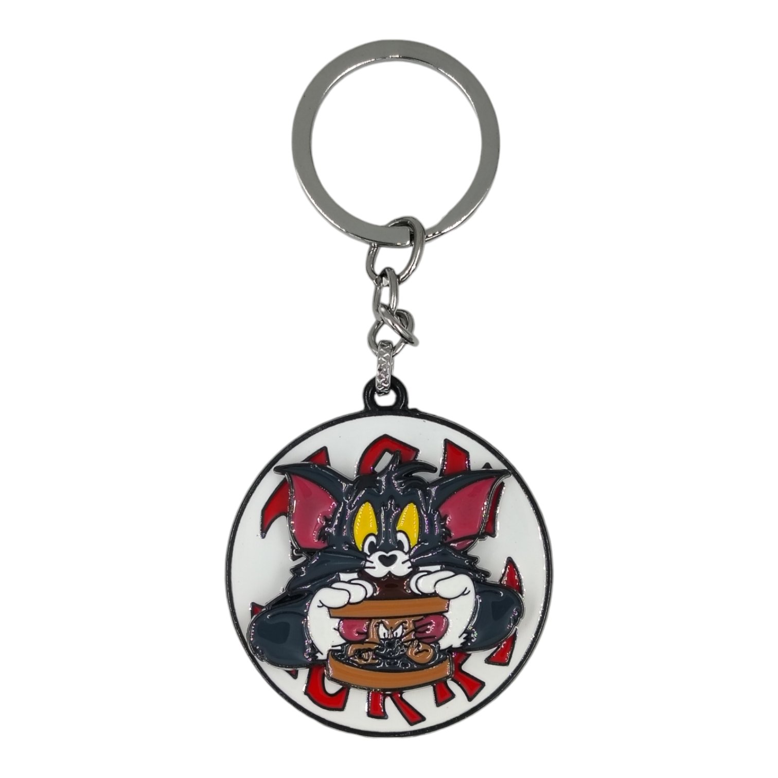 SK-28-1.jpg Tom & Jerry Spinning Metallic Keychain (Design 2) - Image 1